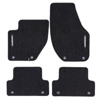 Velours FußMatten FüR Volvo V40 II 2012-2019 Autoteppich Automatten Schwarz 4Tlg