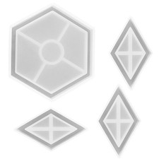 4 Pcs Silicone Mold Set for Crystal Epoxy Storage Box Craft Making