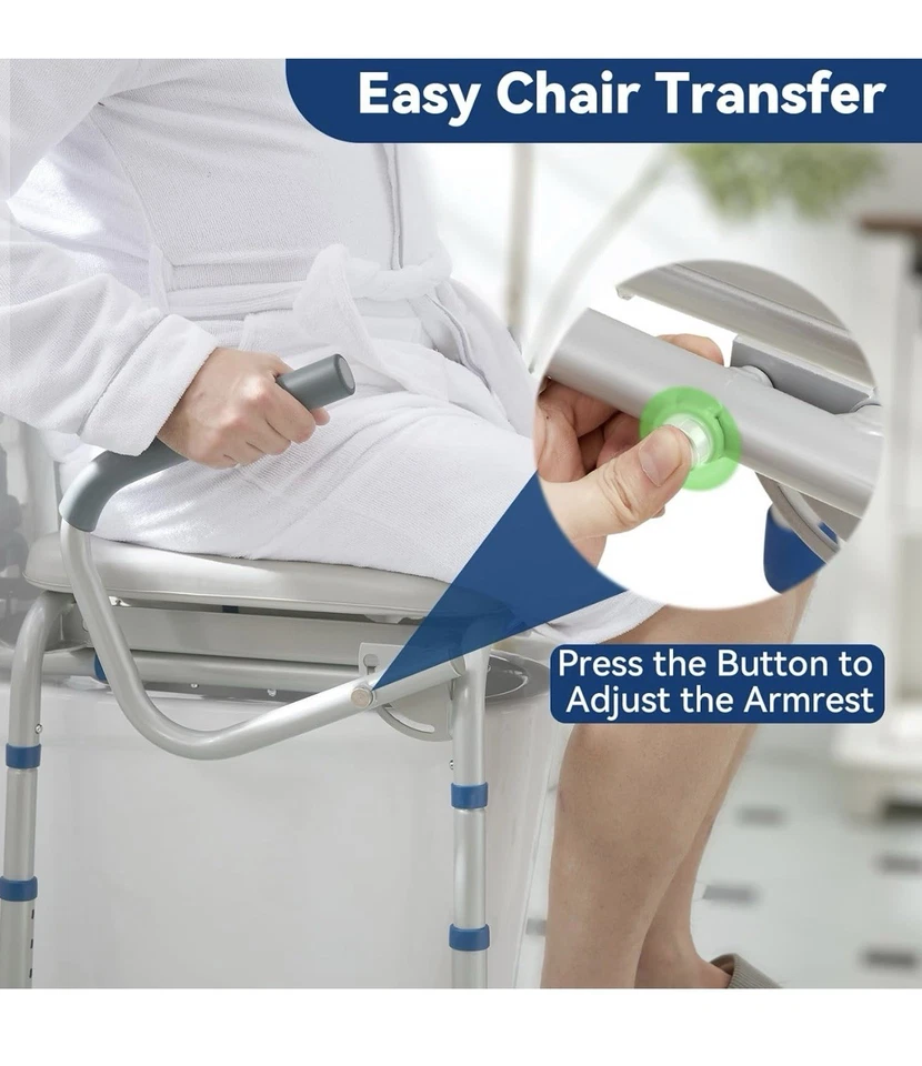 FSA/HSA Eligible Bedside Commode for Seniors, Portable Toilet for Adults with  - Image 3 of 4