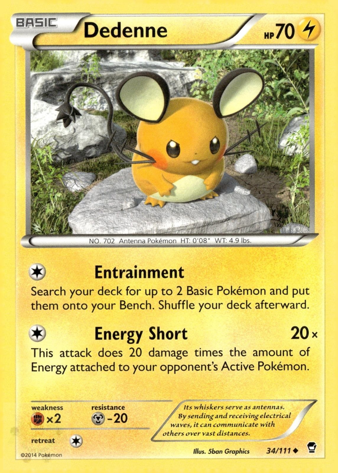 Dedenne 34/111 Uncommon Furious Fists Pokemon NM/M
