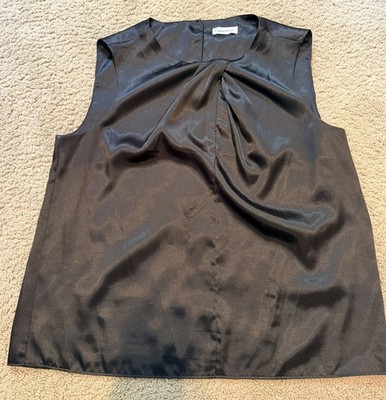 Calvin Klein Black Satin Sleeveless Camisole