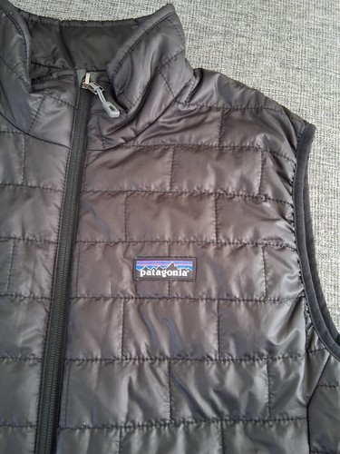 Patagonia Nano Puffer Vest Primaloft Affirm Logo Black Mens Size Medium - Picture 5 of 9