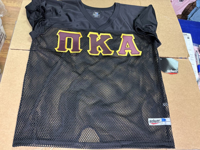 Pi Kappa Alpha Schutt Mens Black Football Jersey Varsity size XL (48''-50'')