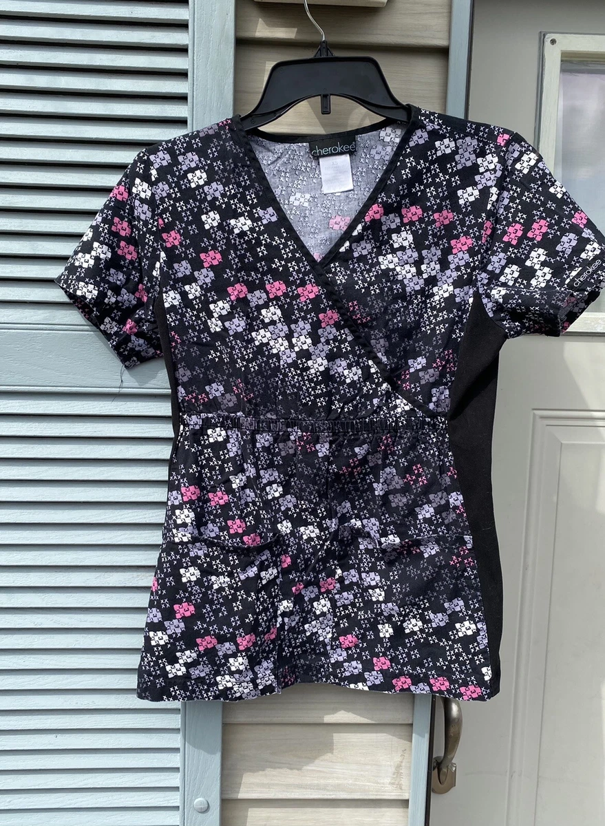 Floral hotsell scrub tops