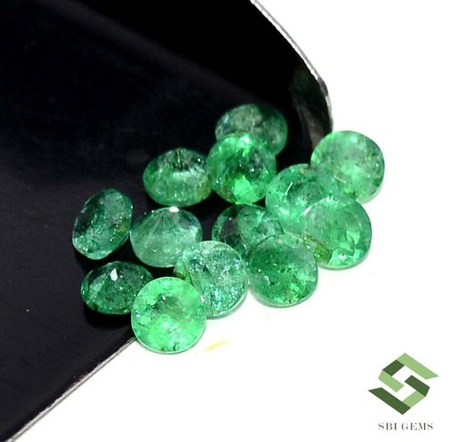 2.75 mm Natural Emerald Round Cut Lot 12 Pcs 1.00 CTS Untreated Loose Gemstones - Picture 4 of 5