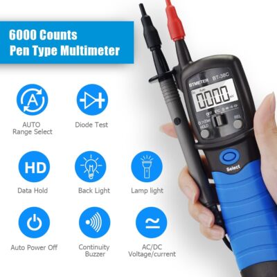 Digital Multimeter Pen Type AC DC 600V High Voltage Tester Ohmmeter Diode Tester