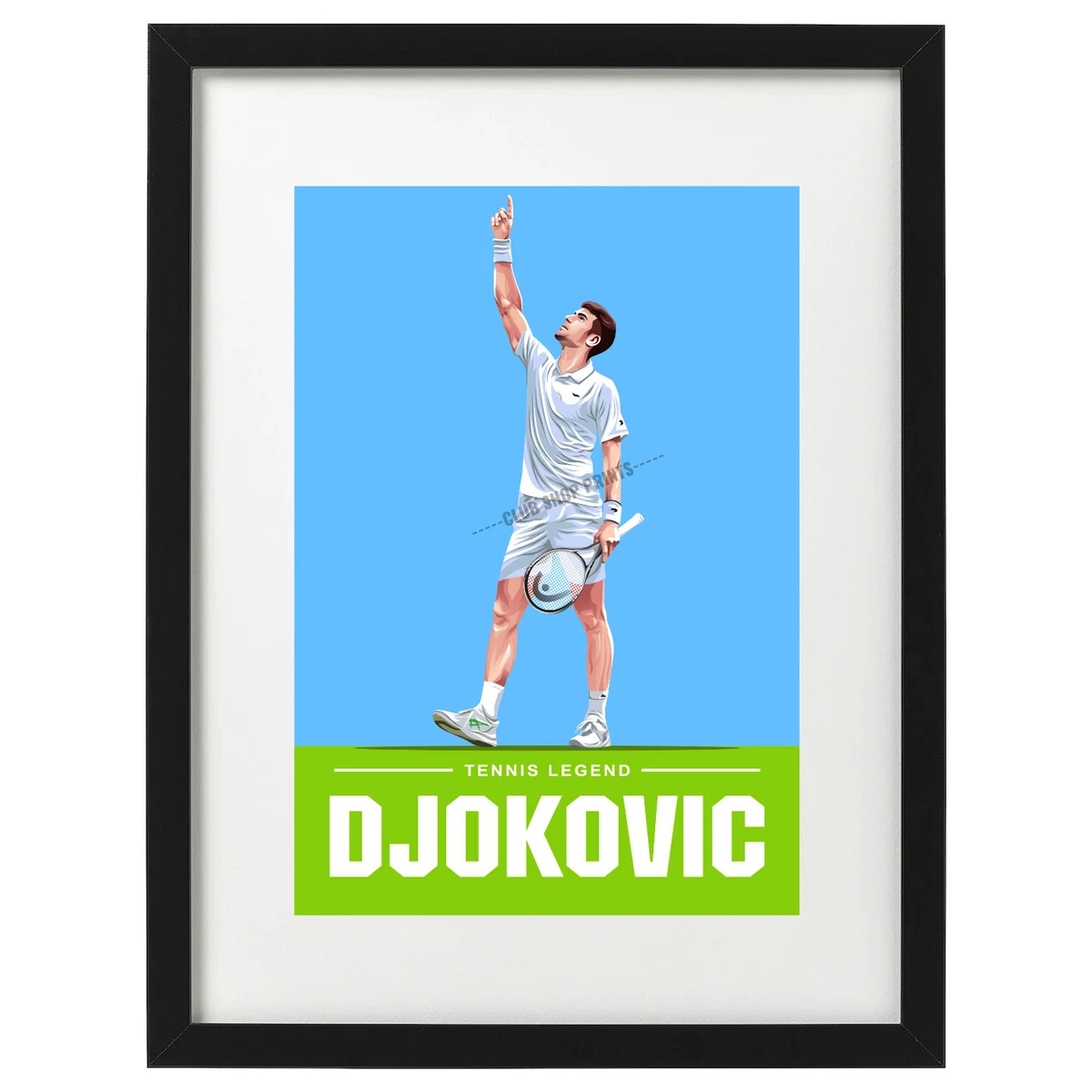 Novak Djokovic Tennis Poster escapeauthority