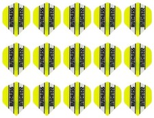 5 Sets Ruthless Standard 100 Micron Dart Flights - Ships w/ Tracking - Yellow