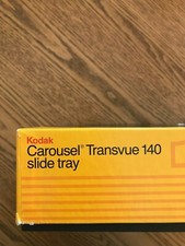 Vintage KODAK Carousel Transvue 140 Slide Trays with Original Box