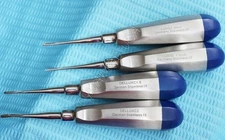 GERMAN 4 PCS STR+CVD 1.5MM & 2MM  DENTAL SURGERY  EXTRACTING LUXATING ELEVATOR
