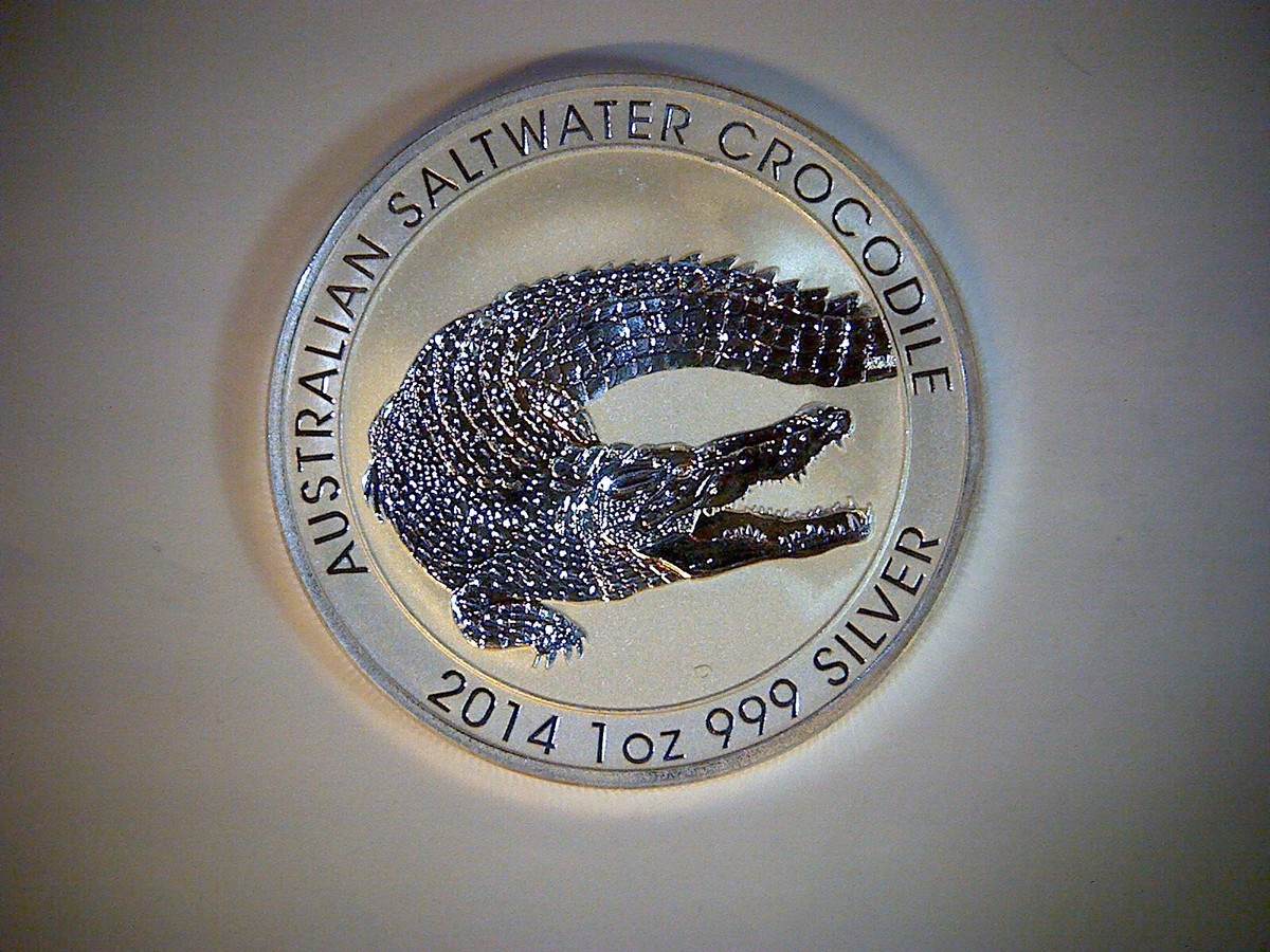 AUSTRALIA 1oz 銀貨 2014 CROCODILE .999 2014 Australian CROCODILE 1 Oz.999 Silver BU 1 dollar coin