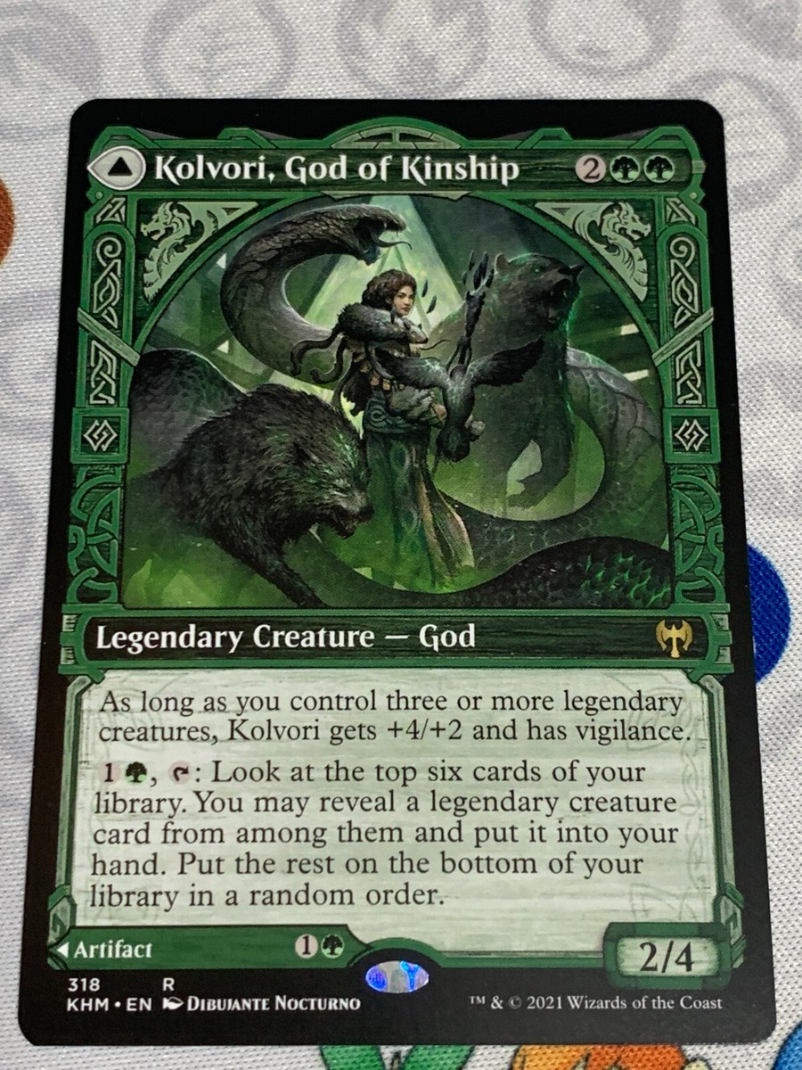 mtg green god cards Set Name: Born of the Gods, Type: Creature, Colors: Green, 22 copy written or trademarked by WOTC are not used and any overlapping text or names are pure coincidence C242 MAGIC THE GATHERING KOLVORI