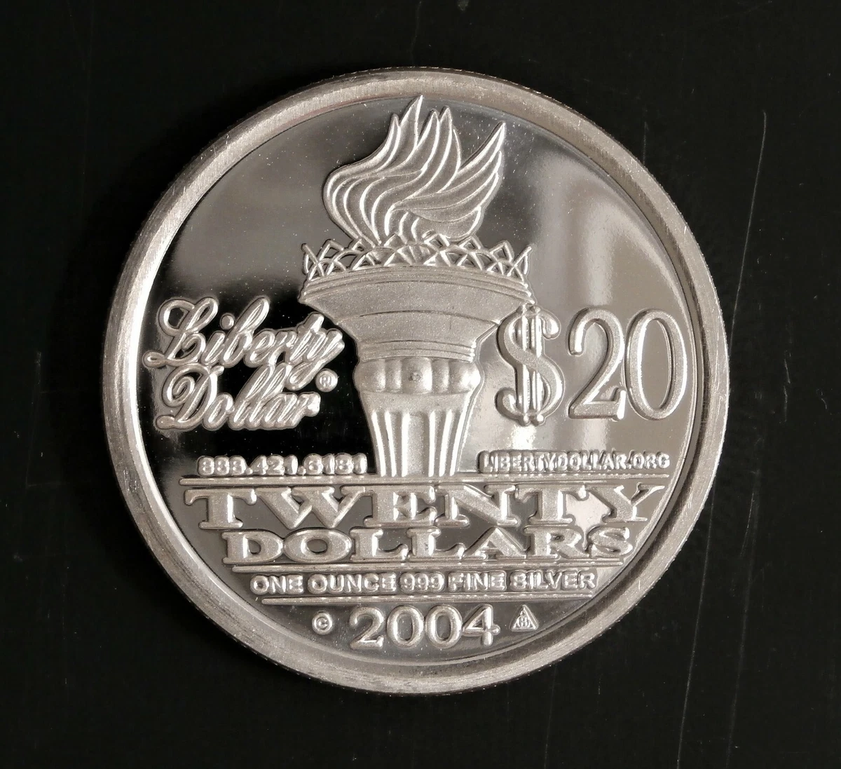 2004 NORFED $ 1 oz .999 FINE SILVER FROSTY PROOFLIKE FROM FEDERAL