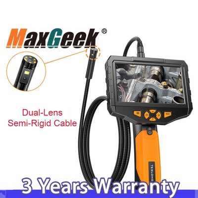 TESLONG Dual-Lens Industrial Endoscope Camera 1MP Borescope W/ Semi-Rigid Cable