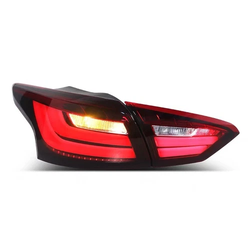 L+R Red DRL Tail Lights Sequential LED Tube Lamps for 2012-2014 Focus Sedan - Foto 4 di 9