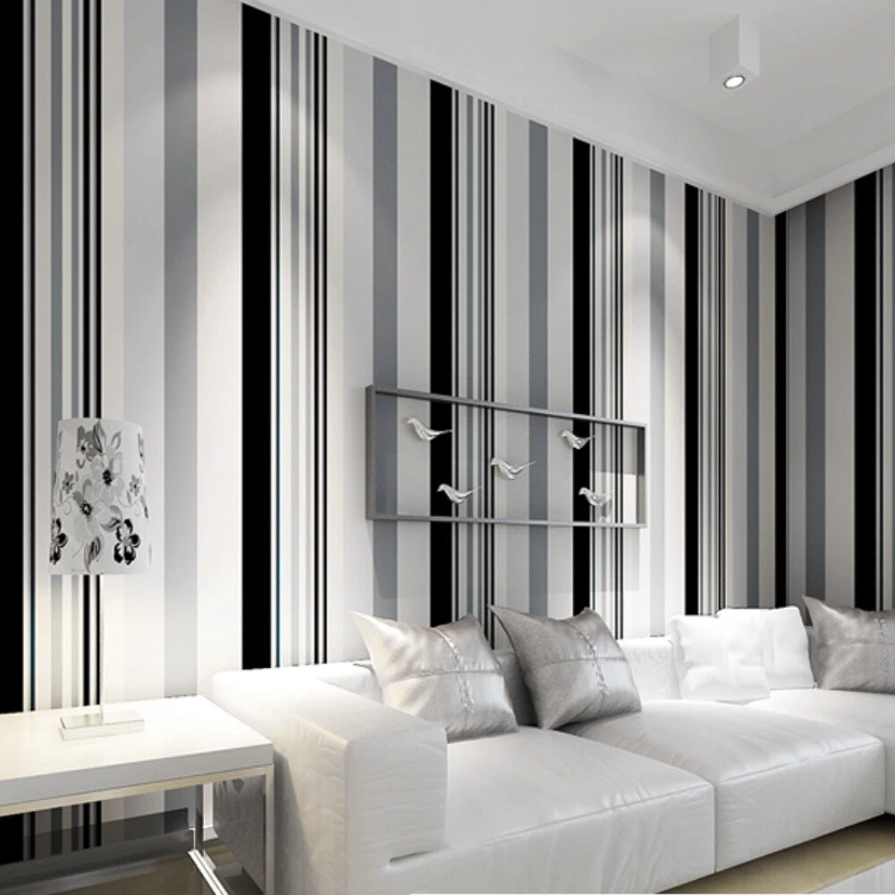 Grey stripe 2024 wall paper
