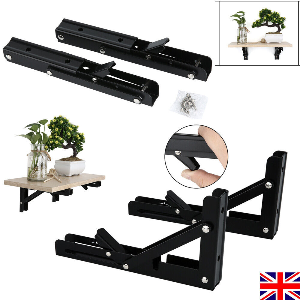6PCS 8" Camper Folding Table Brackets Extension Shelf Hinges Campervan