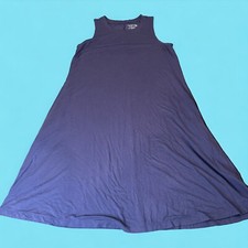 Shirt Dress Womens Small Sleeveless Blue Casual Shift Dress Time & True Pockets