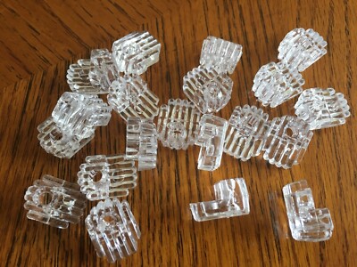 20 x Ultra Clear Mirror Wall Mounting Clip Bracket 1/4'' or 3/16/'' or 1/8'' thick
