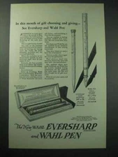 1925 Eversharp Pencil, Wahl Pen Ad - Gift Choosing