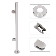 90cm Balustrade Railing Post Round Pipe Platform Column Garden Fencing Guardrail