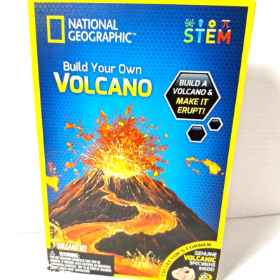 National Geographic STEM Toy Build Your Own Volcano Science Kit With Specimen