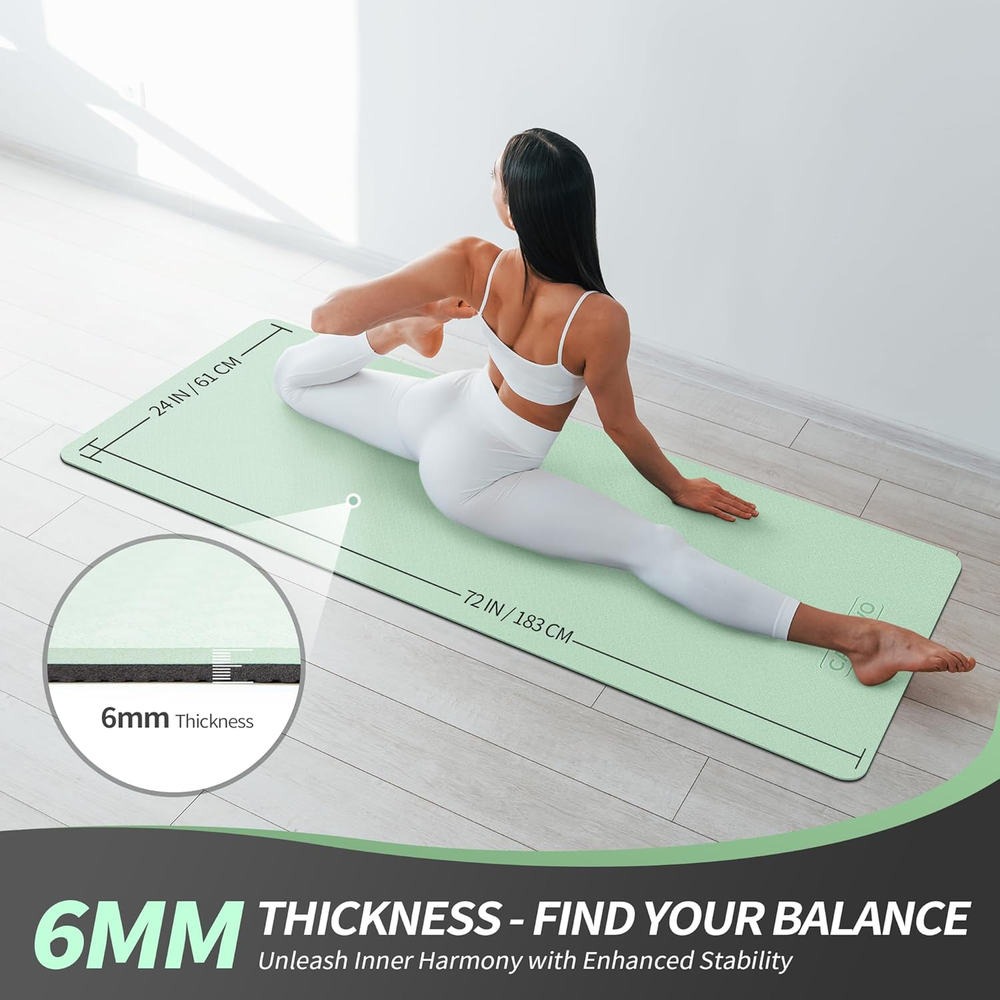 Non-Slip Extra Thick Yoga Mat for Women Men Kids 1/3 1/4 2/5 Inch