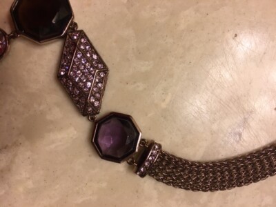 givenchy jewelry set brown metal, nickel free, new in original box.