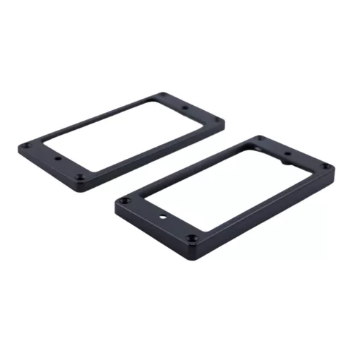 Humbucker Guitar Pickup Rings Flat & Tapered Slanted Black Parts Project Set 2