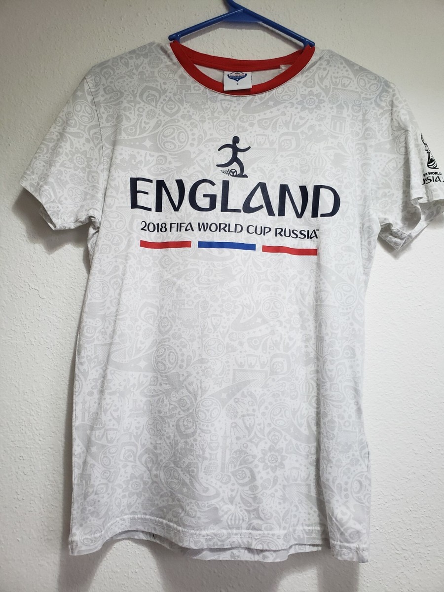 England 2018 FIFA World Cup Soccer Russia T Shirt Small