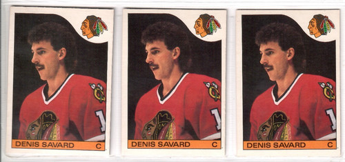 Denis Savard #73 1985 O-Pee-Chee card