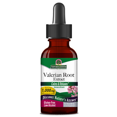 Nature's Answer Valerian Root 350mg with Organic Low Alcohol Gluten Free 1 Ounce