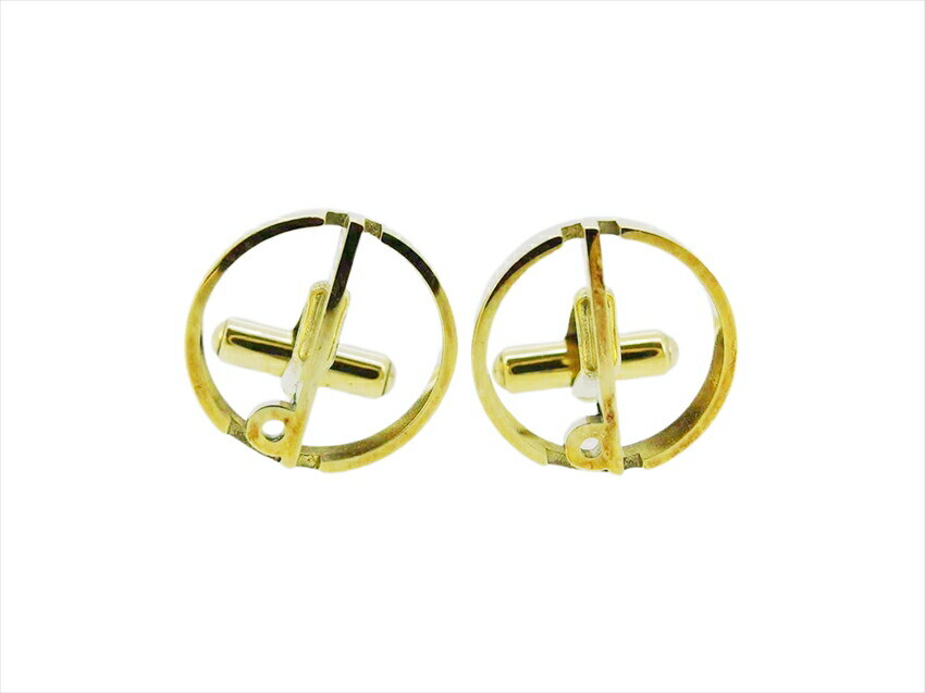 DUNHILL Cuffs D Mark Silver 925 Gold plating Authentic USED DUNHILL Cuffs D Mark Silver 925 Gold plating Authentic USED