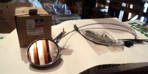 New Old Stock Remote Control Mirror LH Chrysler B&F body 1975 to 1977 3871560