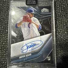 Javier Assad 2023 Topps Chrome Black Rookie ON CARD RC Auto Cubs JS3
