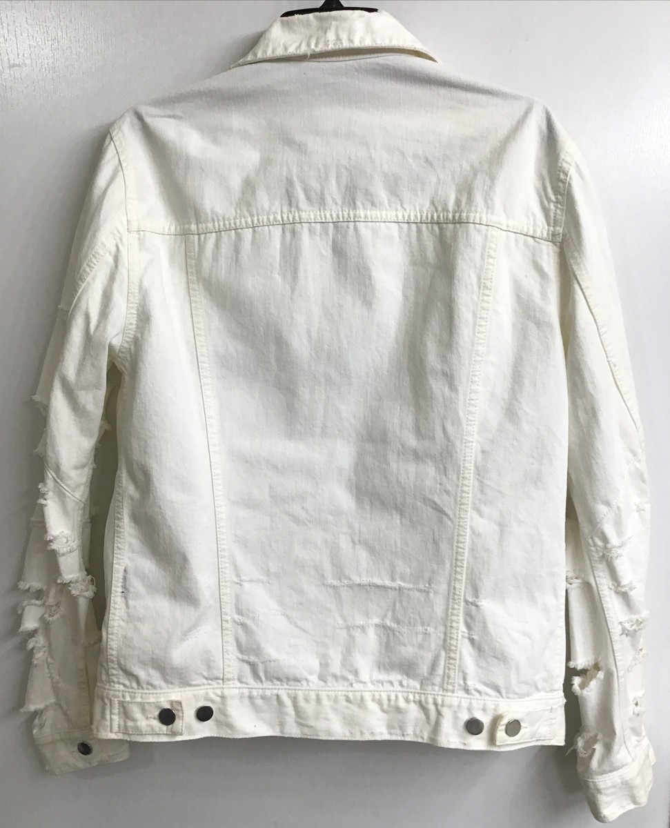 Balmain 白 デニムジャケット 汚れ加工 s-l1200.jpg