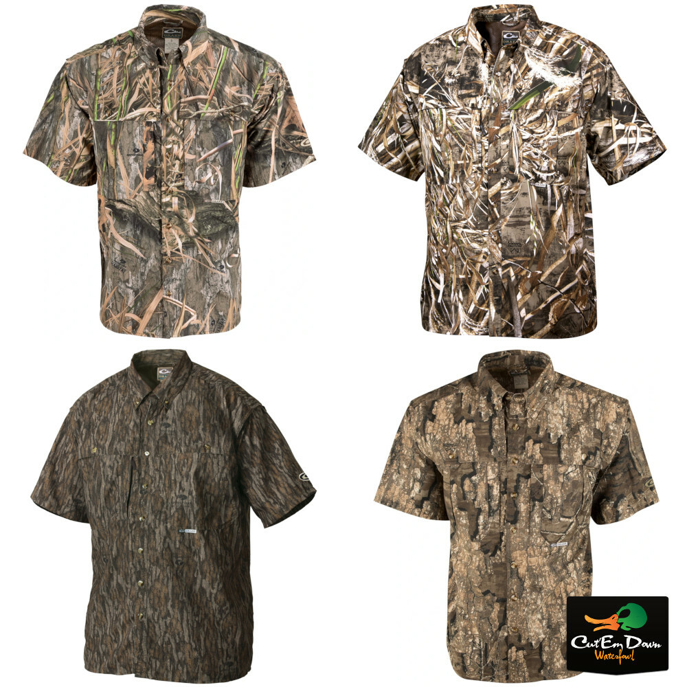 40枚 DRAKE WATERFOWL SYSTEMS EST CAMO WINGSHOOTER'S SHIRT SHORT
