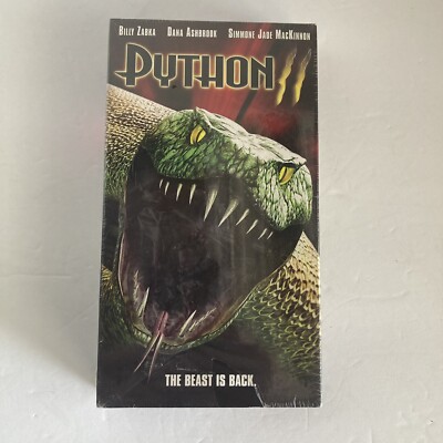 PYTHON 2 VHS 2002 HORROR  SCREENER  NEW SEALED  William Zabka  Dana Ashbrook HTF