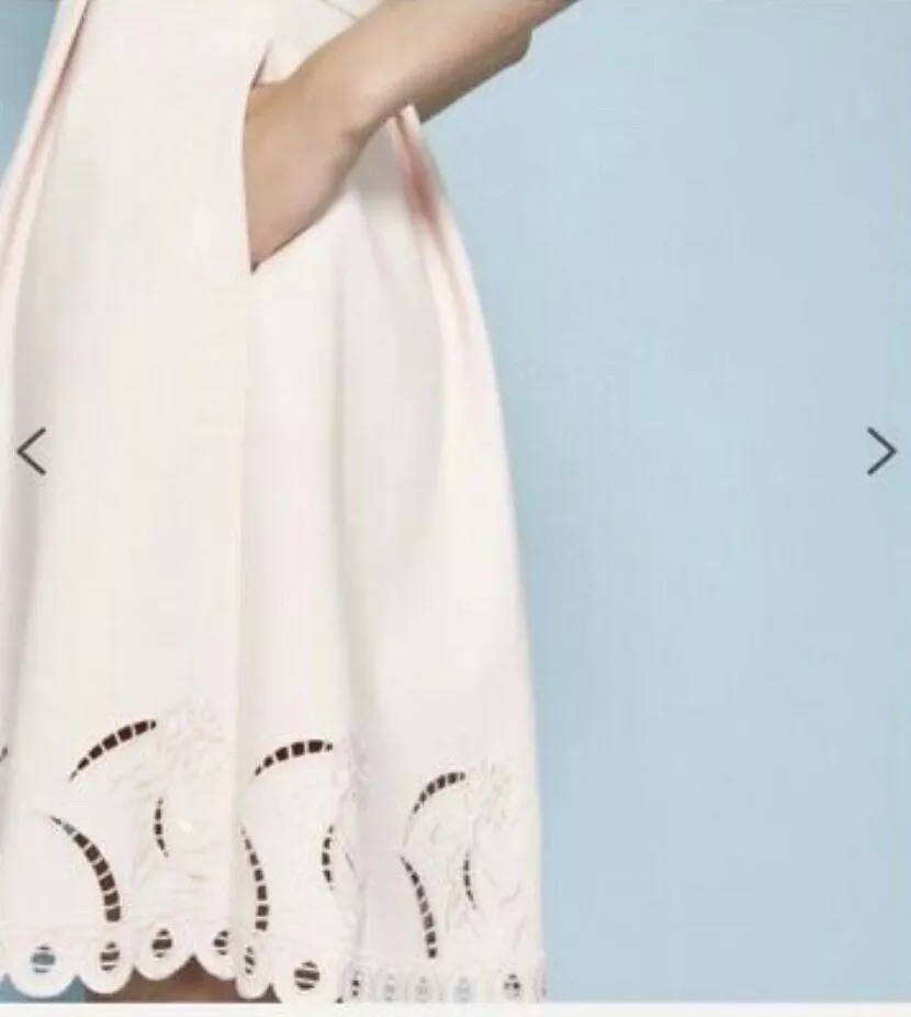 Ted baker v hotsell neck embroidered skater dress