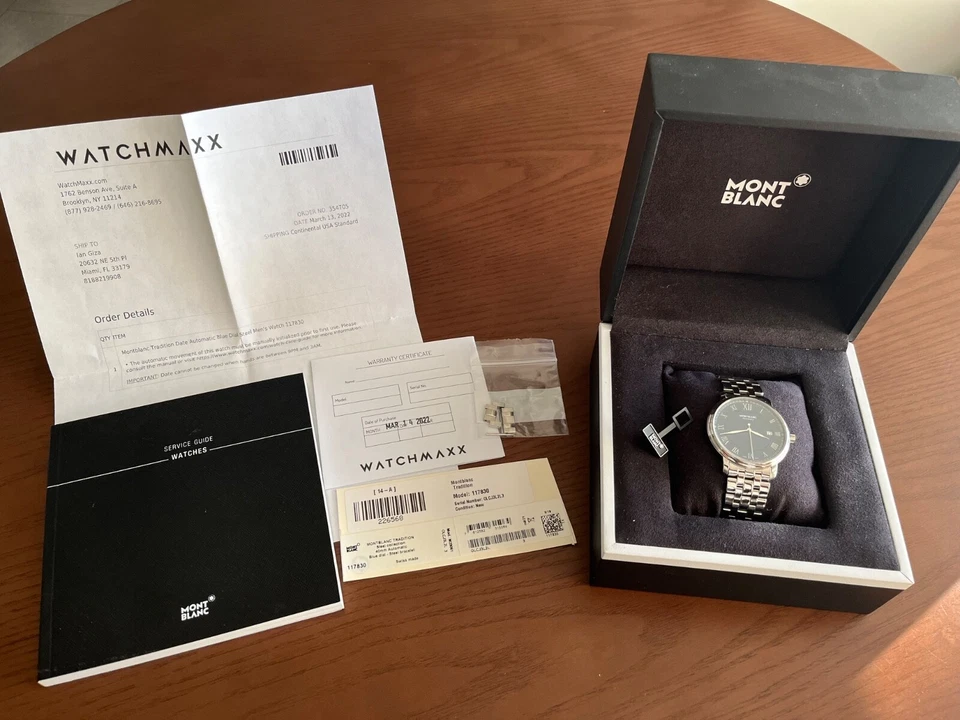 Reloj de lujo Montblanc Tradition automático fecha 40 mm 117830 para hombre hecho en Suiza Foto 3 de 4