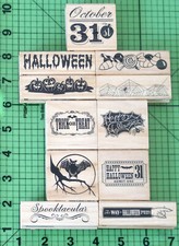 Rubber Stamp Lot of 11 Halloween Holiday Themed rubber stamps by Craft Smart