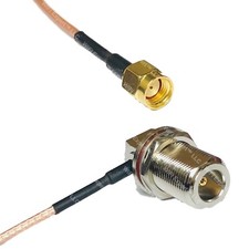 RG316 RP-SMA MALE to N Female Bulkhead Angle RF Cable Rapid-SHIP LOT