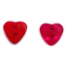 20 PCS Heart Multi-Color 2 Holes Resin Buttons Clothing Decoration Sewing Scr...