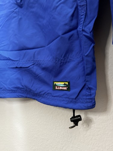 L.L. Bean Hooded Anorak Jacket Vintage Y2K Windbreaker Blue Mens Size Large L - Picture 3 of 5