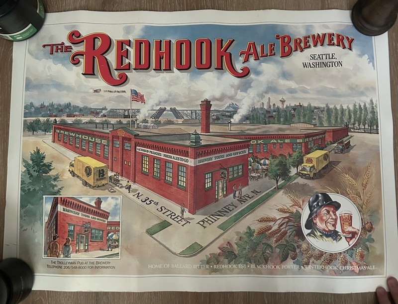 Redhook Ale Brewery Poster Print, Seattle Washington Brewery