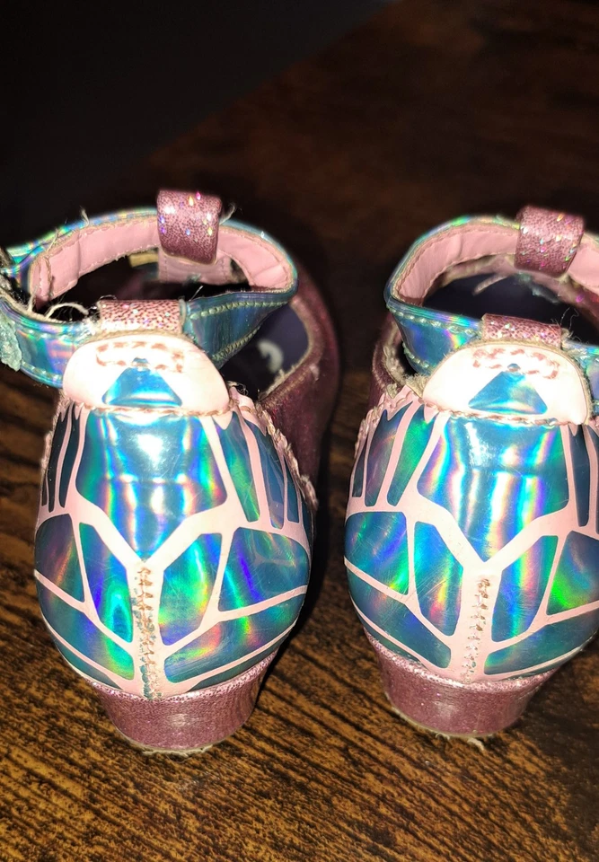 Disney Princess Girls Shoes Toddler 7  Glittery Ball Shoes Butterflies Prissy  - Image 4 of 4