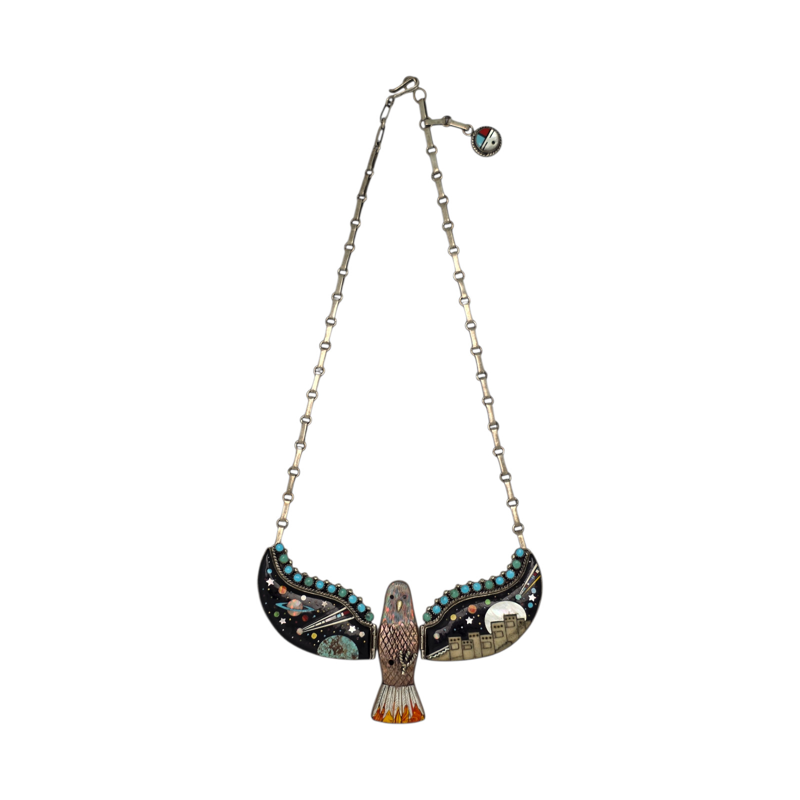 NATIVE AMERICAN STERLING SILVER CELESTIAL EAGLE 2… - image 3