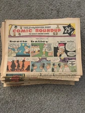 Sunday Denver Post Comic Roundup 1966-68 Prince Valiant Dick Tracy Comic Strips