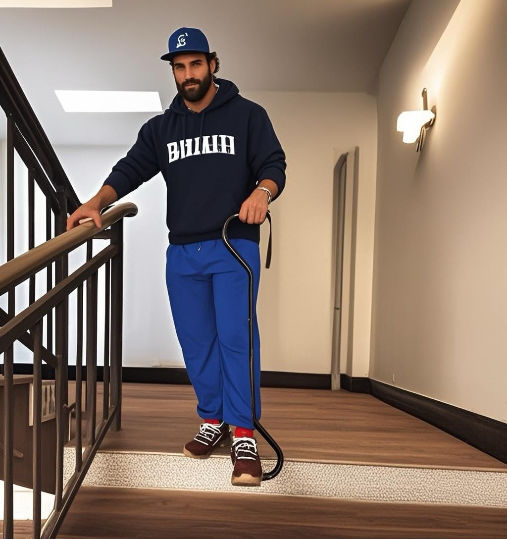 Stairs Walking Stick for Elderly and Disabled, Walking Cane for Stairs with