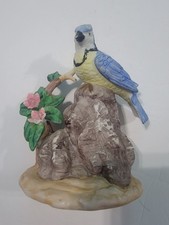 Vintage Hand Painted porcelain Blue Jay figurine